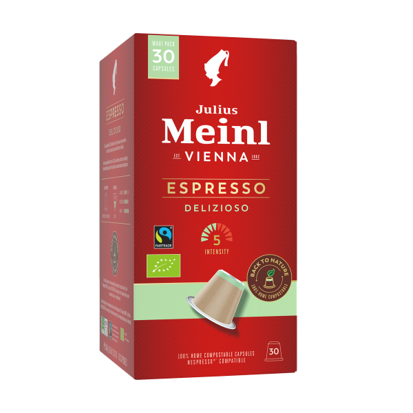 Julius Meinl Espresso Delizioso BIO &amp; Fair 30 Kapseln NES