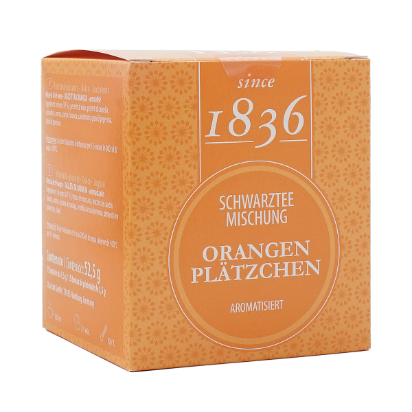 since1836 Schwarztee Orangenplätzchen-Note, 15 x 3,5 g