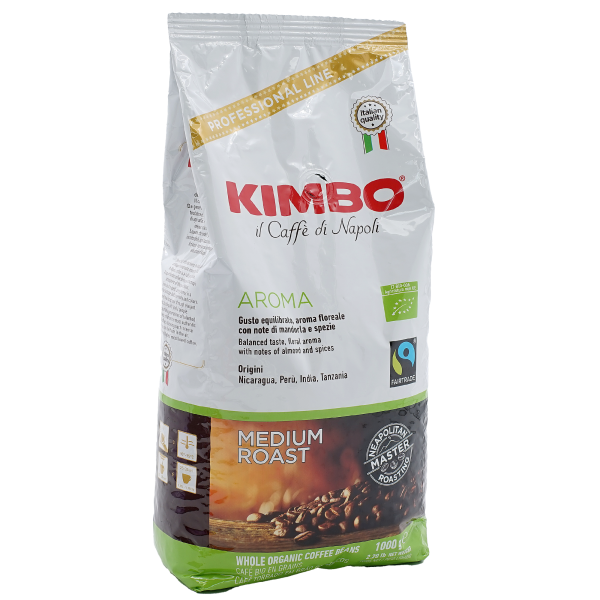 Kimbo Aroma Organic BIO, 1 kg Bohne